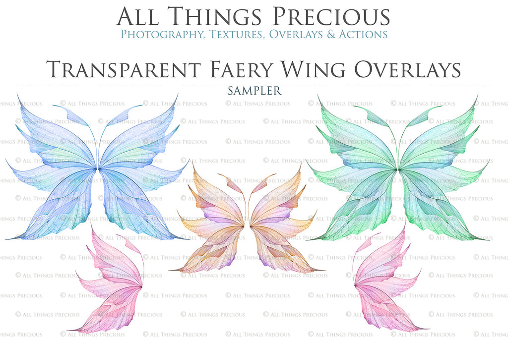 Digital Fairy Wings Overlays clipart. Png transparent see through files for photoshop. Butterfly Angel, Color, Print Photography editing. High resolution, 300dpi. Printable, Photography Graphic design assets, add on stock resources. Magical Scrapbooking design. Faery Photographer edit. Colorful Big Bundle. ATP Textures