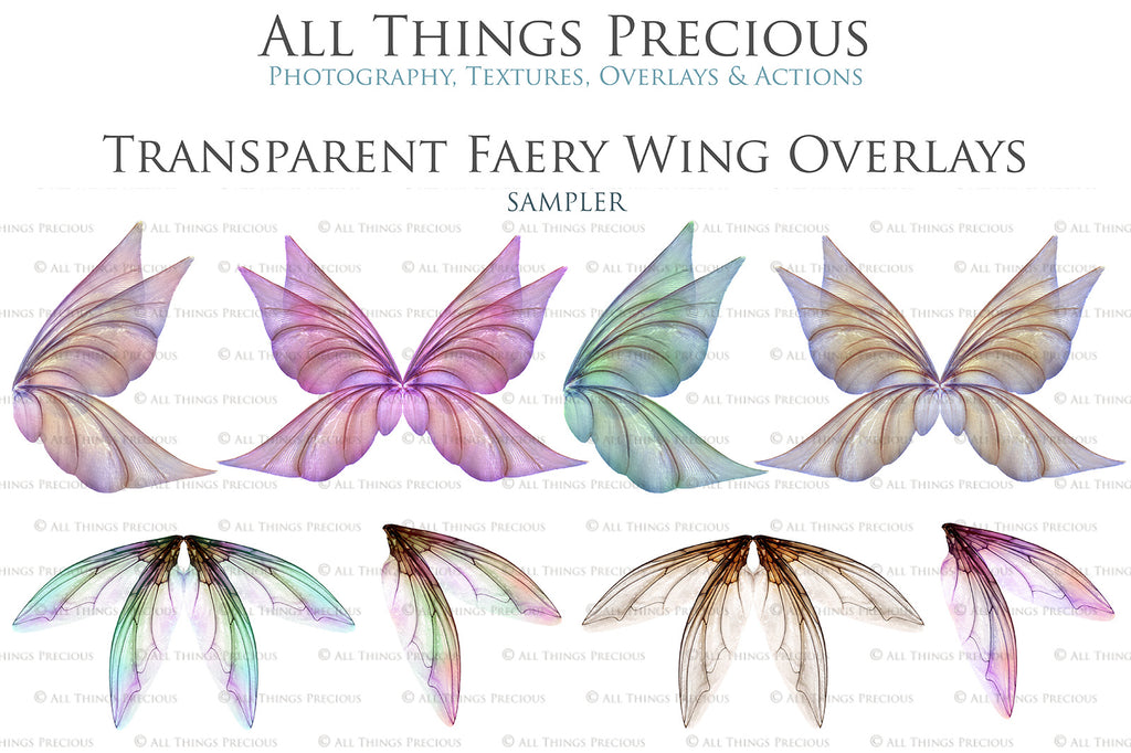 Digital Fairy Wings Overlays clipart. Png transparent see through files for photoshop. Butterfly Angel, Color, Print Photography editing. High resolution, 300dpi. Printable, Photography Graphic design assets, add on stock resources. Magical Scrapbooking design. Faery Photographer edit. Colorful Big Bundle. ATP Textures