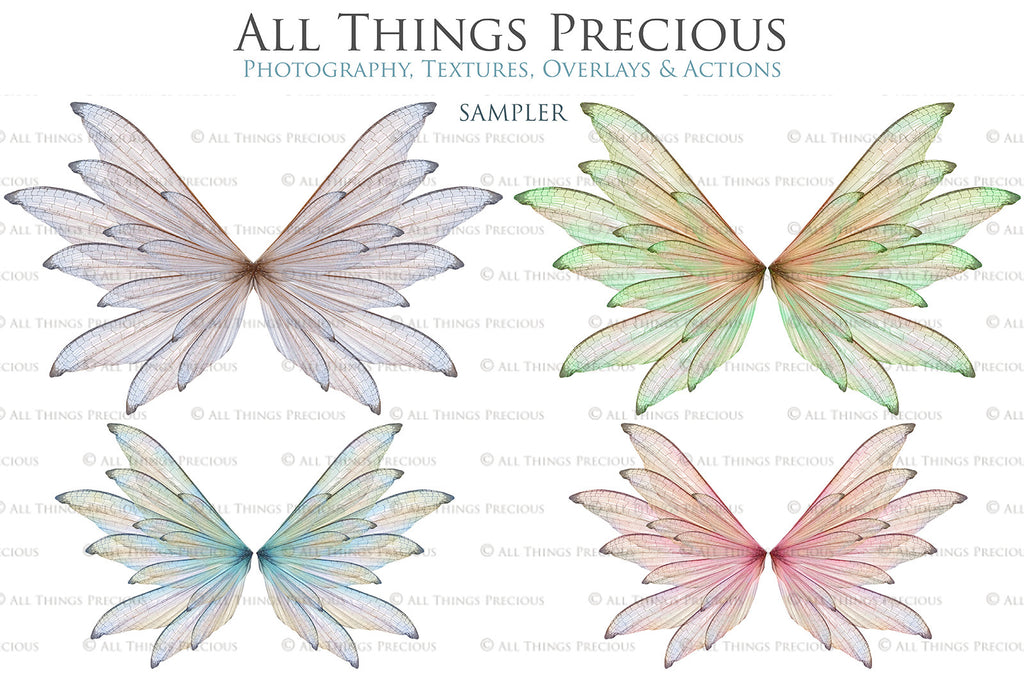 Digital Fairy Wings Overlays clipart. Png transparent see through files for photoshop. Butterfly Angel, Color, Print Photography editing. High resolution, 300dpi. Printable, Photography Graphic design assets, add on stock resources. Magical Scrapbooking design. Faery Photographer edit. Colorful Big Bundle. ATP Textures