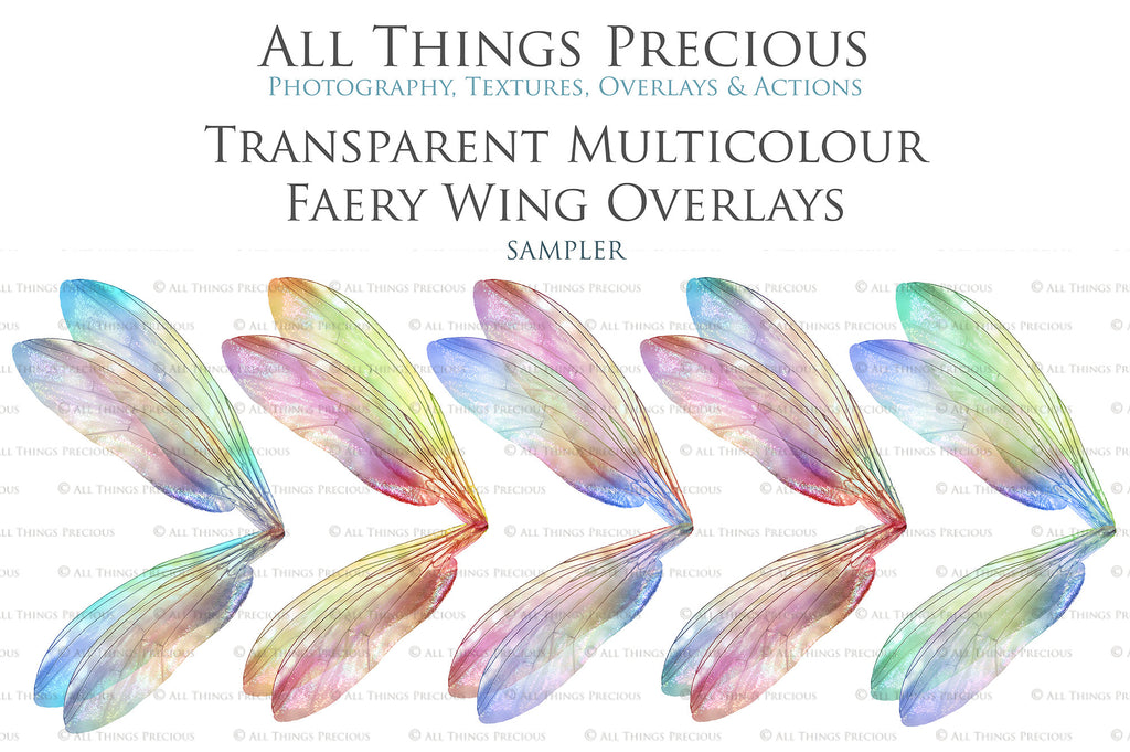 Fairy Wings Overlays For Photography, Photoshop, Digital art and Creatives. Transparent, high resolution wings for photographers. These are gorgeous PNG overlays for fantasy digital art and Child portraiture. colour, White fairy wings. Photo Overlays. Digital download. Graphic effects. ATP Textures