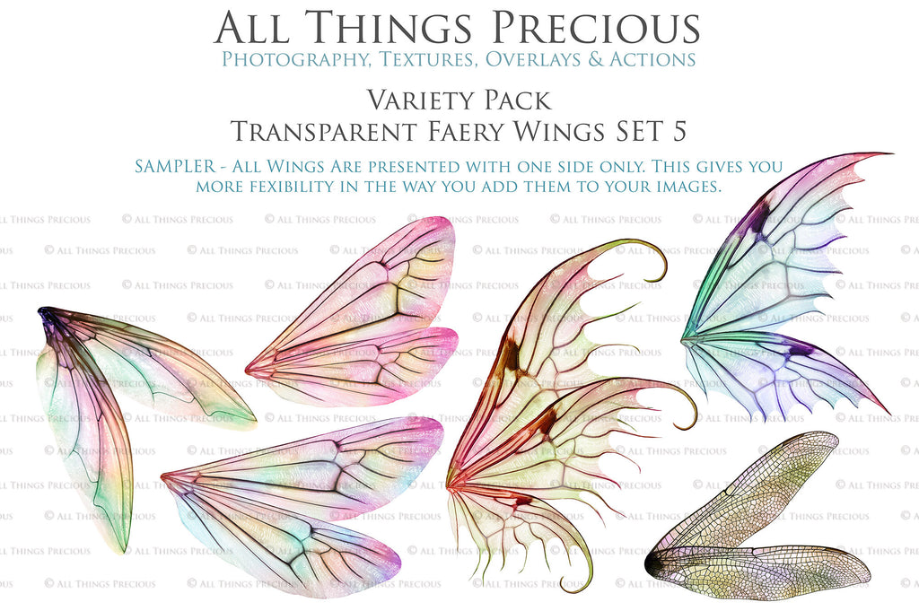 Fairy Wings Overlays For Photography, Photoshop, Digital art and Creatives. Transparent, high resolution wings for photographers. These are gorgeous PNG overlays for fantasy digital art and Child portraiture. colour, White fairy wings. Photo Overlays. Digital download. Graphic effects. ATP Textures