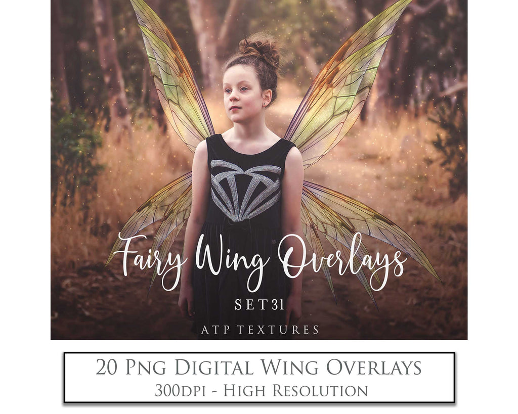 Digital Fairy Wings Overlays clipart. Png transparent see through files for photoshop. Butterfly Angel, Color, Print Photography editing. High resolution, 300dpi. Printable, Photography Graphic design assets, add on stock resources. Magical Scrapbooking design. Faery Photographer edit. Colorful Big Bundle. ATP Textures