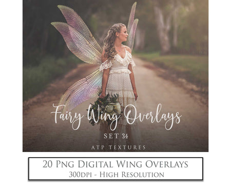 Digital Fairy Wings Overlays clipart. Png transparent see through files for photoshop. Butterfly Angel, Color, Print Photography editing. High resolution, 300dpi. Printable, Photography Graphic design assets, add on stock resources. Magical Scrapbooking design. Faery Photographer edit. Colorful Big Bundle. ATP Textures