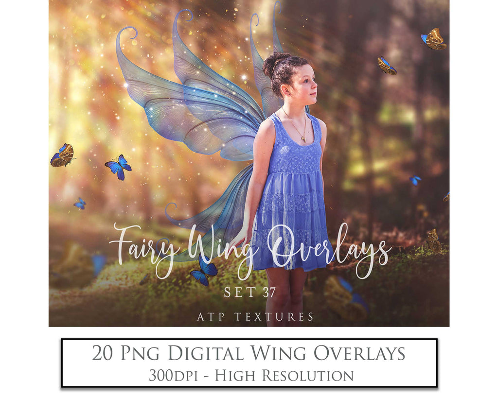 Digital Fairy Wings Overlays clipart. Png transparent see through files for photoshop. Butterfly Angel, Color, Print Photography editing. High resolution, 300dpi. Printable, Photography Graphic design assets, add on stock resources. Magical Scrapbooking design. Faery Photographer edit. Colorful Big Bundle. ATP Textures