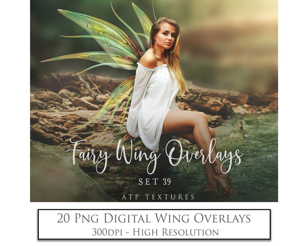 Digital Fairy Wing Overlays clipart. Png transparent see through files for photoshop. Photography editing. High resolution, 300dpi. Printable, Photography Graphic Assets, add on stock resources. Scrapbooking design. Fairy Photographer edit tools. Colourful. ATP Textures. Overlays. Actions, Printable design.