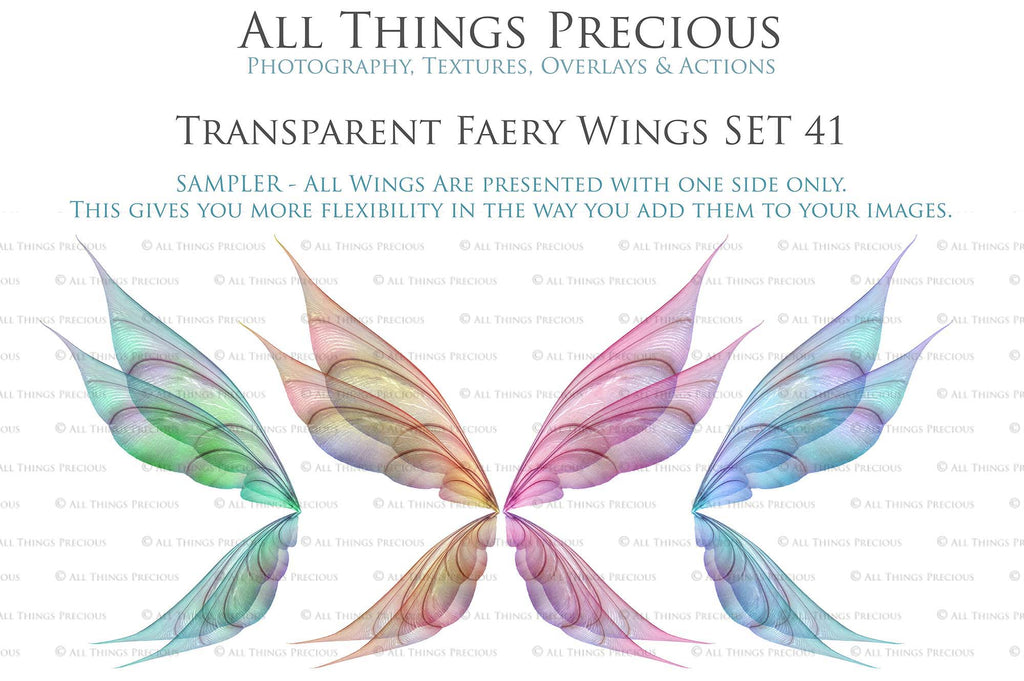 Digital Fairy Wings Overlays clipart. Png transparent see through files for photoshop. Butterfly Angel, Color, Print Photography editing. High resolution, 300dpi. Printable, Photography Graphic design assets, add on stock resources. Magical Scrapbooking design. Faery Photographer edit. Colorful Big Bundle. ATP Textures