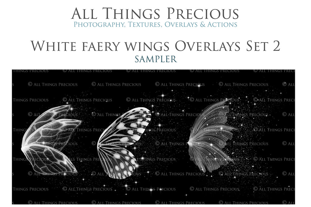 White Sparkling fairy wings, Png overlays for photoshop. High resolution transparent, see through wings. Fairycore, Cosplay, Photographers, Photoshop Edits, Digital overlay for photography. Digital stock and resources. Graphic design. Colourful, Gold, Fantasy Wing Bundle. Assets for Fine Art design. By ATP Textures