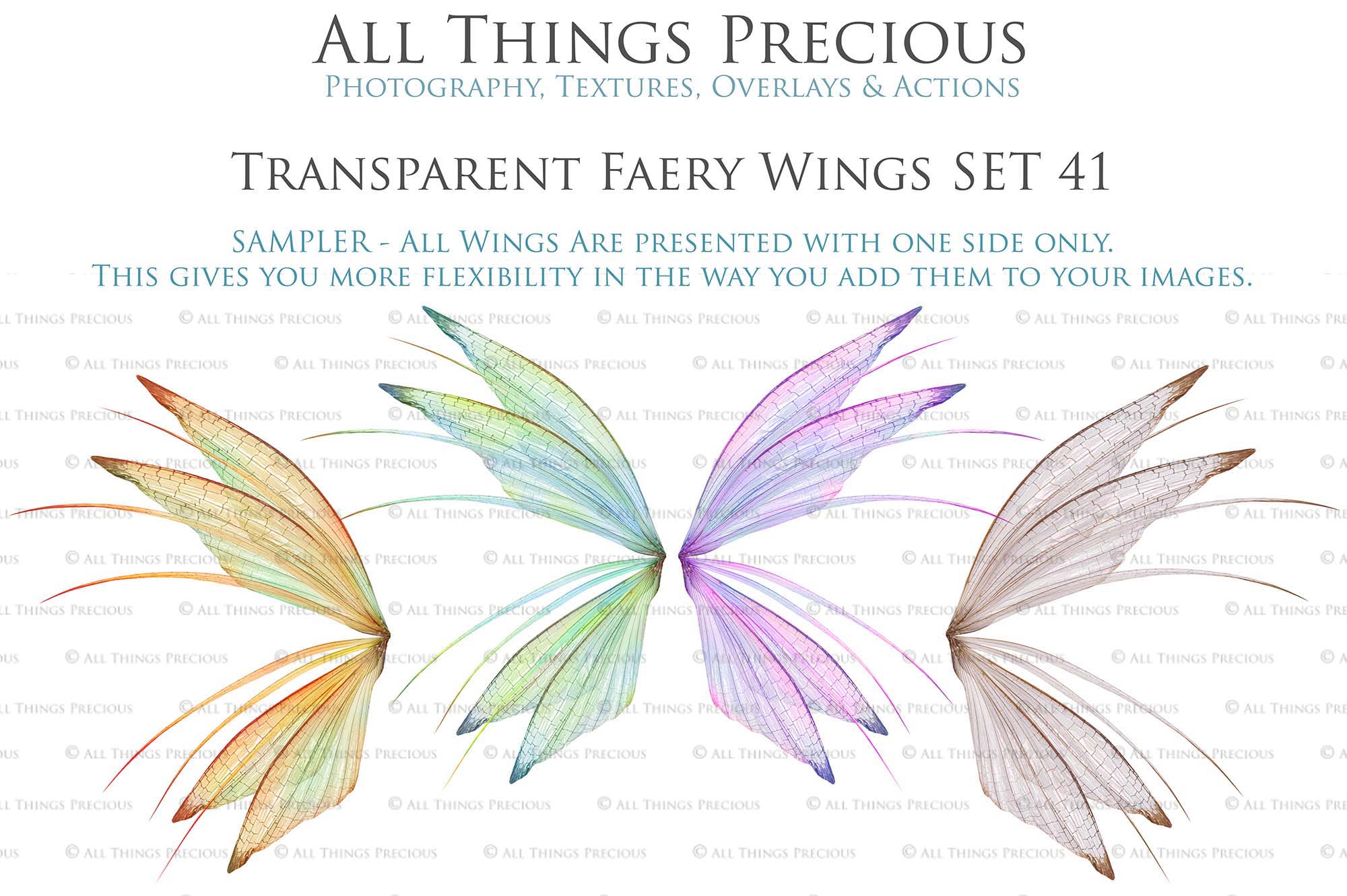 Digital Fairy Wings Overlays clipart. Png transparent see through files for photoshop. Butterfly Angel, Color, Print Photography editing. High resolution, 300dpi. Printable, Photography Graphic design assets, add on stock resources. Magical Scrapbooking design. Faery Photographer edit. Colorful Big Bundle. ATP Textures