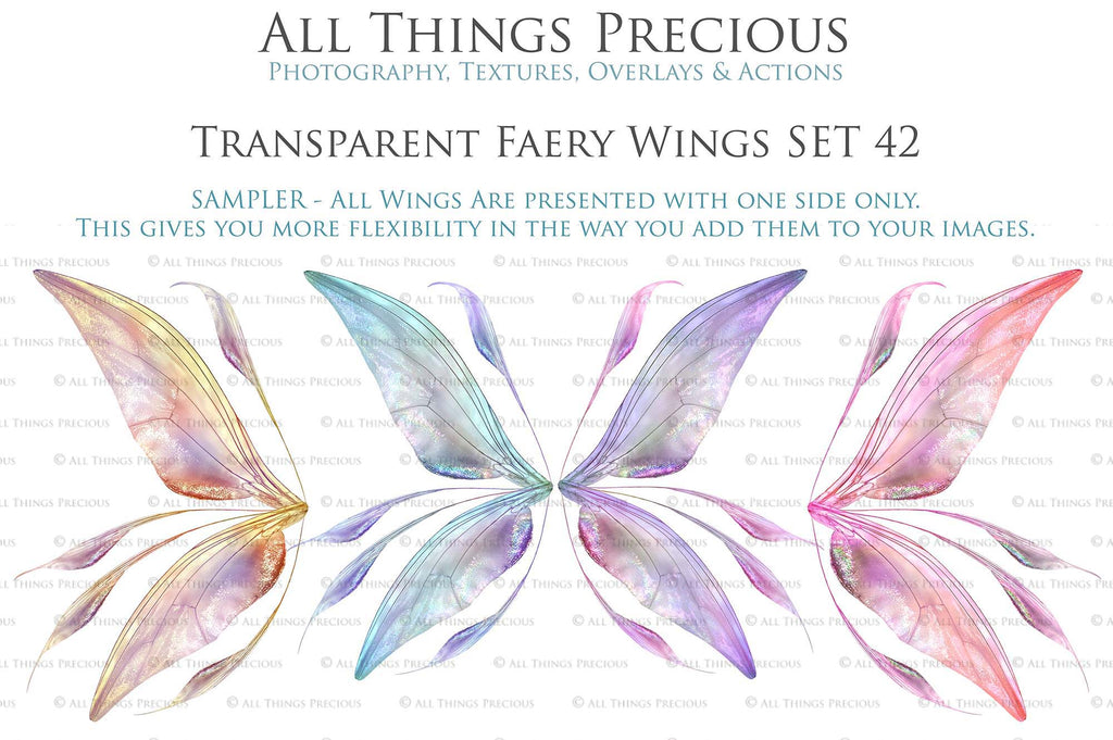 Digital Fairy Wings Overlays clipart. Png transparent see through files for photoshop. Butterfly Angel, Color, Print Photography editing. High resolution, 300dpi. Printable, Photography Graphic design assets, add on stock resources. Magical Scrapbooking design. Faery Photographer edit. Colorful Big Bundle. ATP Textures