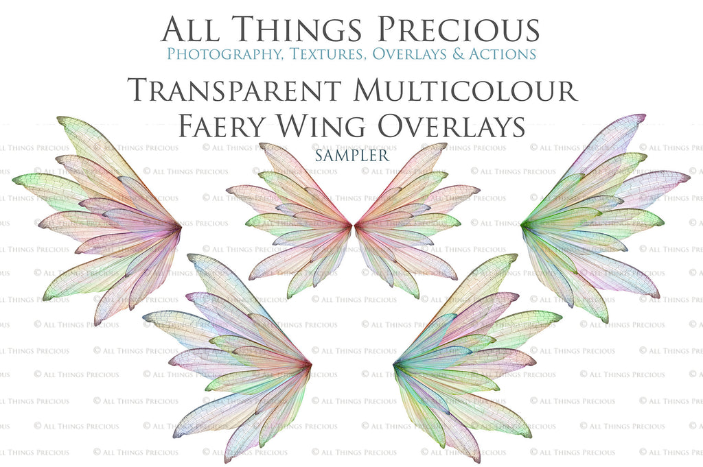 Fairy Wings Overlays For Photography, Photoshop, Digital art and Creatives. Transparent, high resolution wings for photographers. These are gorgeous PNG overlays for fantasy digital art and Child portraiture. colour, White fairy wings. Photo Overlays. Digital download. Graphic effects. ATP Textures