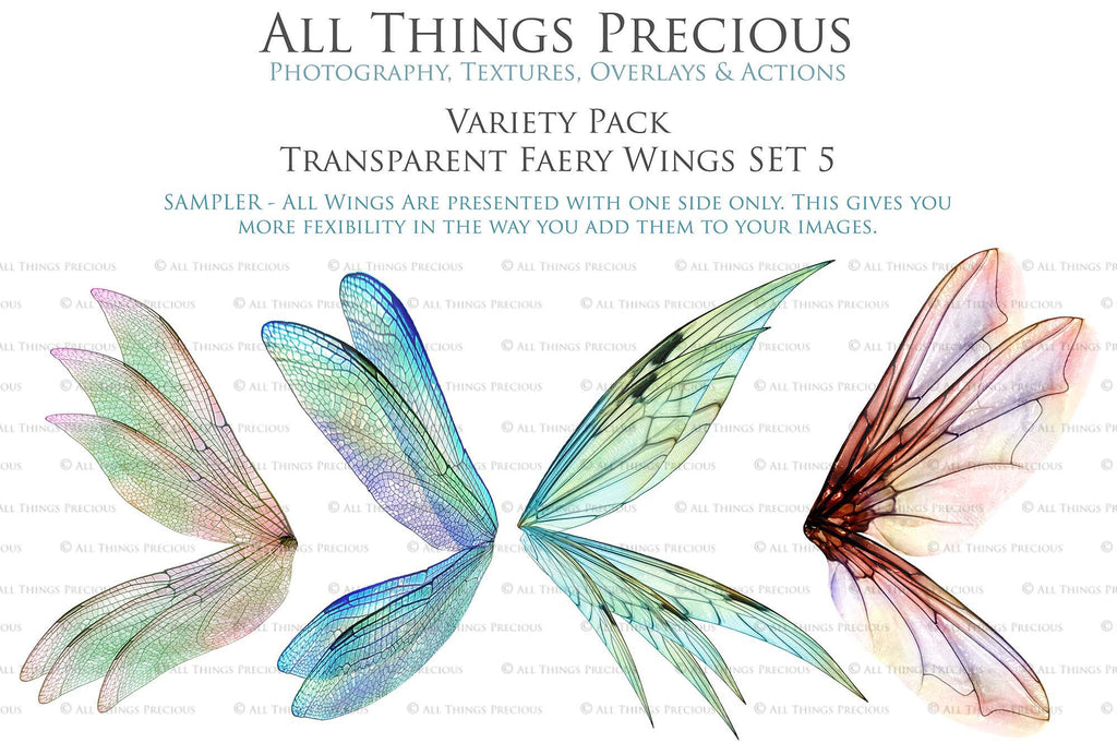 Fairy Wings Overlays For Photography, Photoshop, Digital art and Creatives. Transparent, high resolution wings for photographers. These are gorgeous PNG overlays for fantasy digital art and Child portraiture. colour, White fairy wings. Photo Overlays. Digital download. Graphic effects. ATP Textures