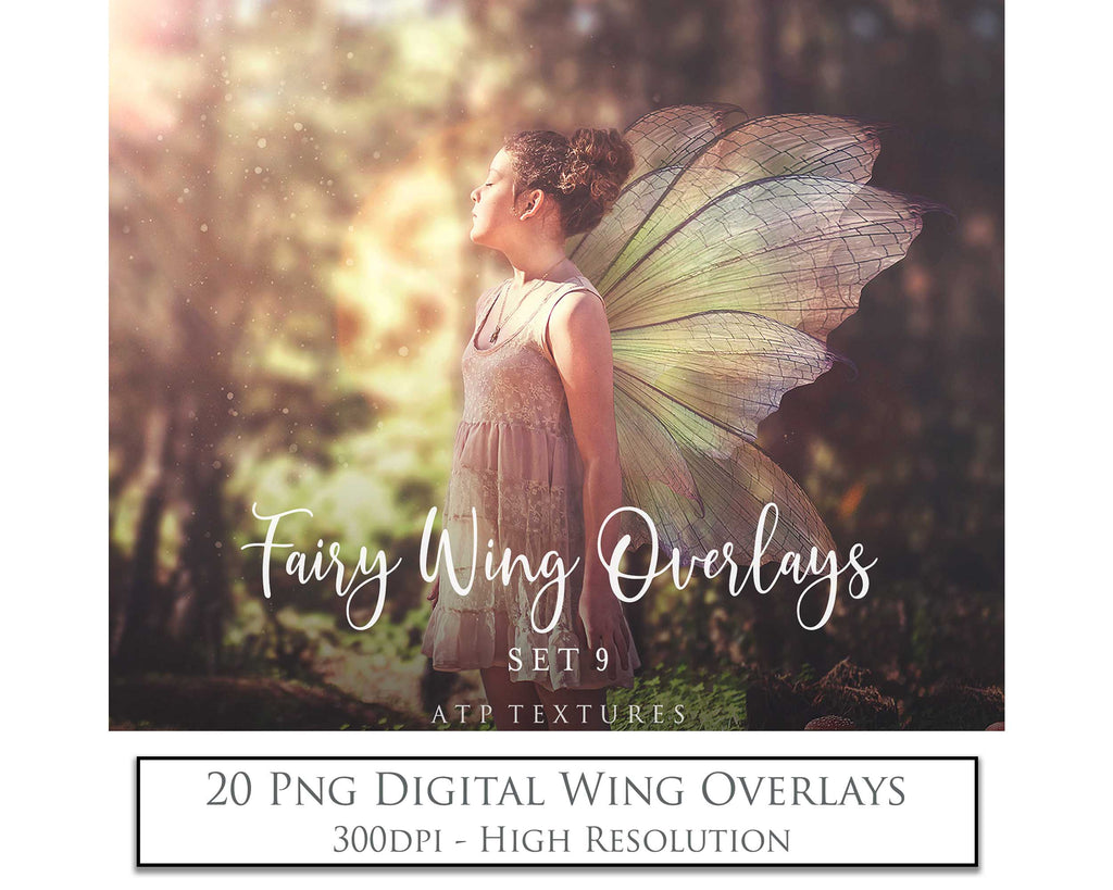 Digital Fairy Wings Overlays clipart. Png transparent see through files for photoshop. Butterfly Angel, Color, Print Photography editing. High resolution, 300dpi. Printable, Photography Graphic design assets, add on stock resources. Magical Scrapbooking design. Faery Photographer edit. Colorful Big Bundle. ATP Textures