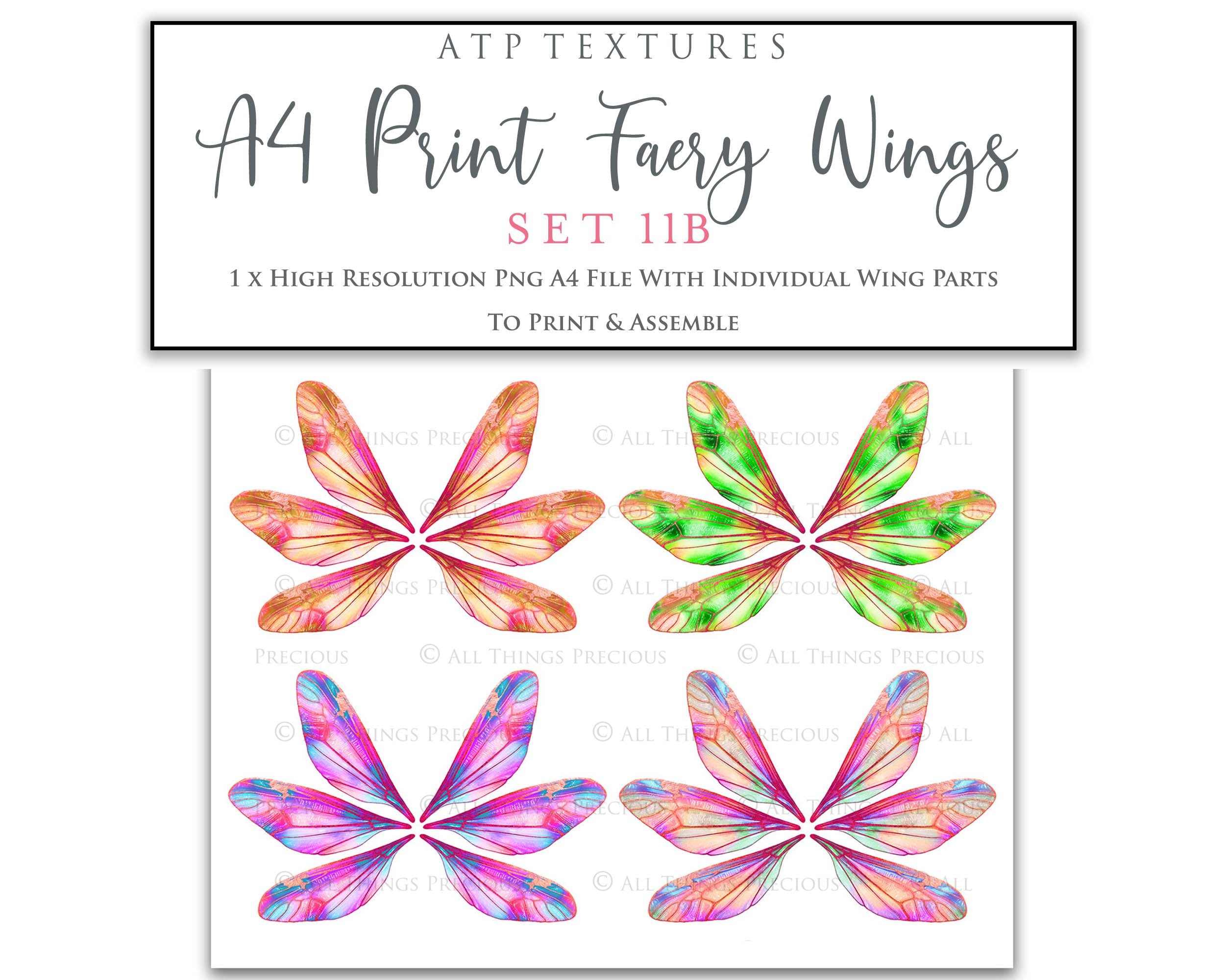 PRINTABLE FAIRY WINGS Set 11
