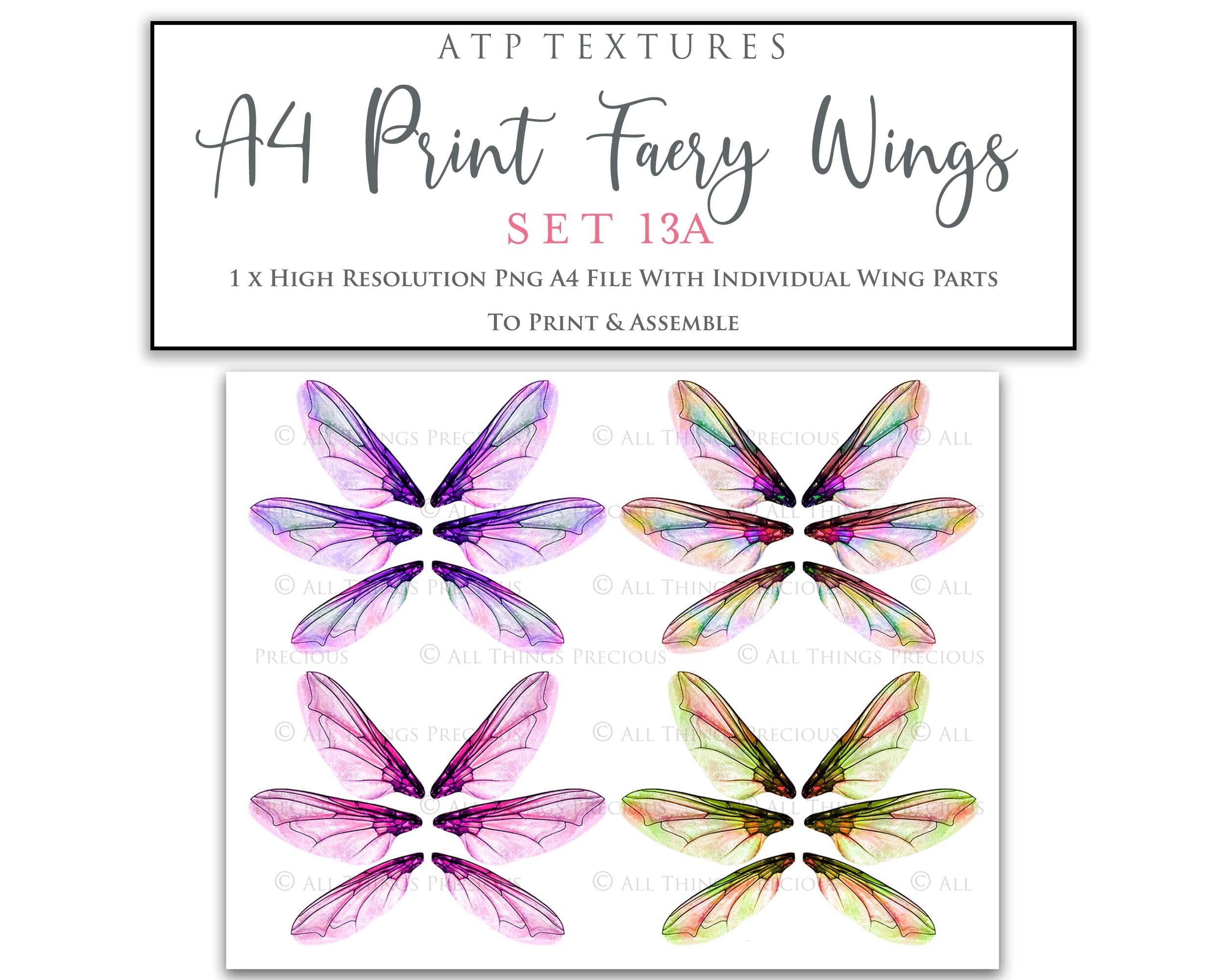 PRINTABLE FAIRY WINGS Set 53