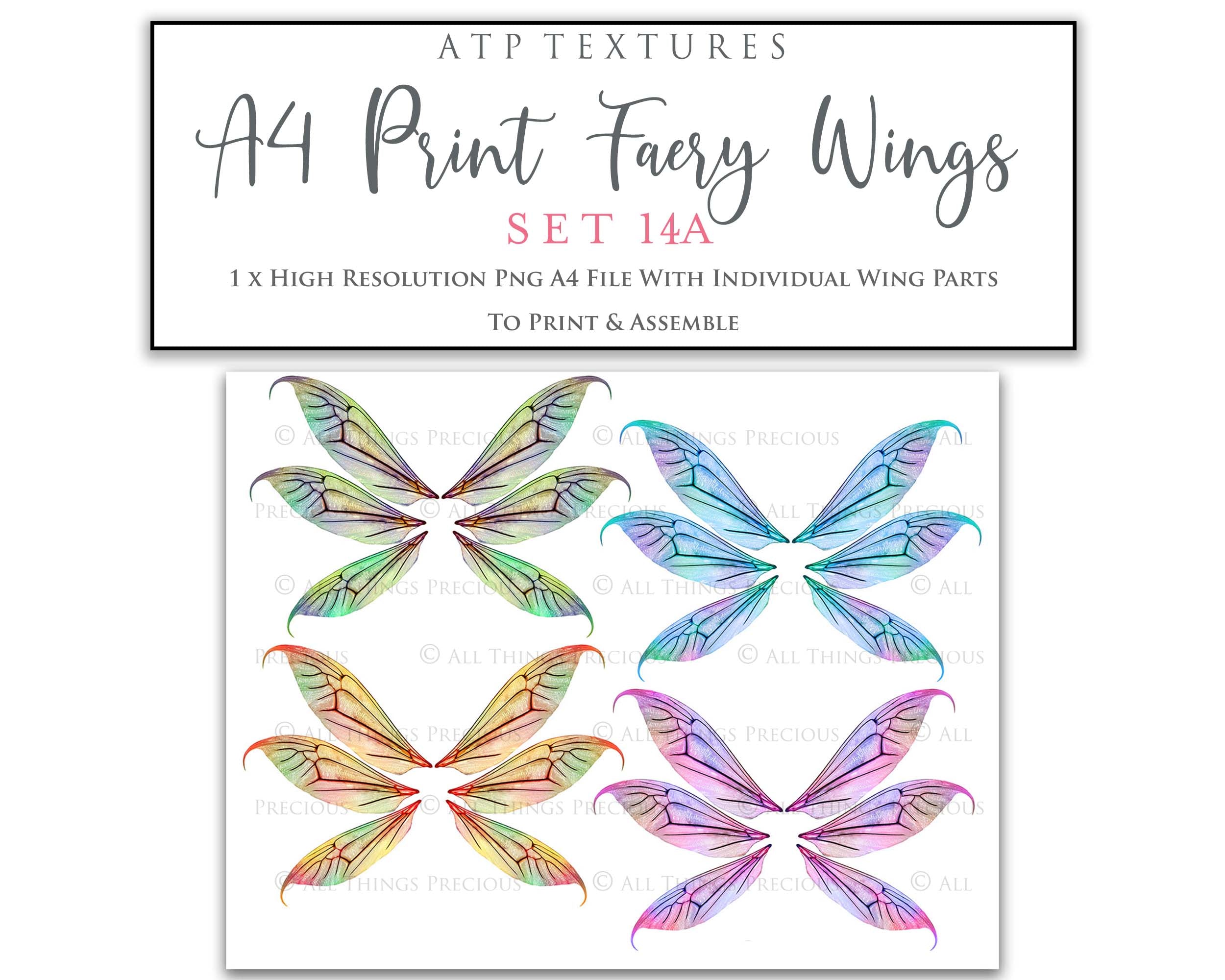 PRINTABLE FAIRY WINGS Set 53