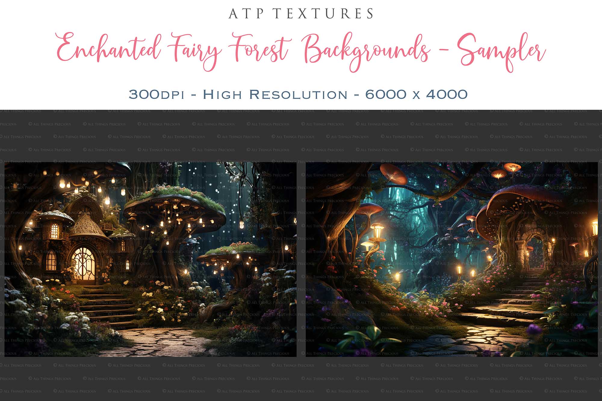 AI Digital - 24 ENCHANTED FAIRY FOREST BACKGROUNDS