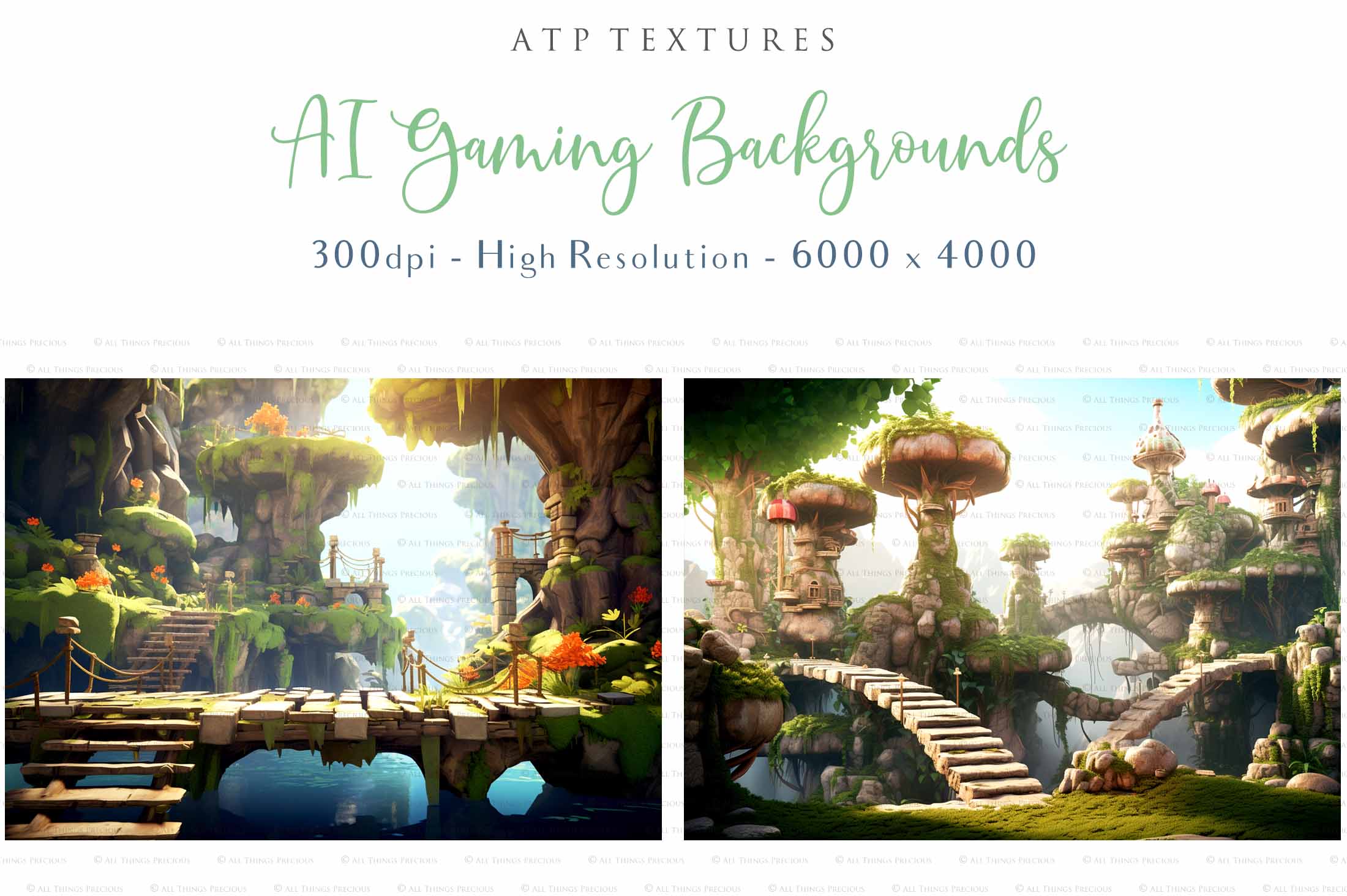 AI digital Background for Scrapbooking, Photographers, Artists and Creatives. Jpeg Gaming Platform Backgrounds. Each file is 300dpi, 4000x6000. In Jpeg format and high resolution.The files average between 7MB to 11MB each.You can print them as a backdrop, digital paper or use as a background for your photography.  ATP Textures