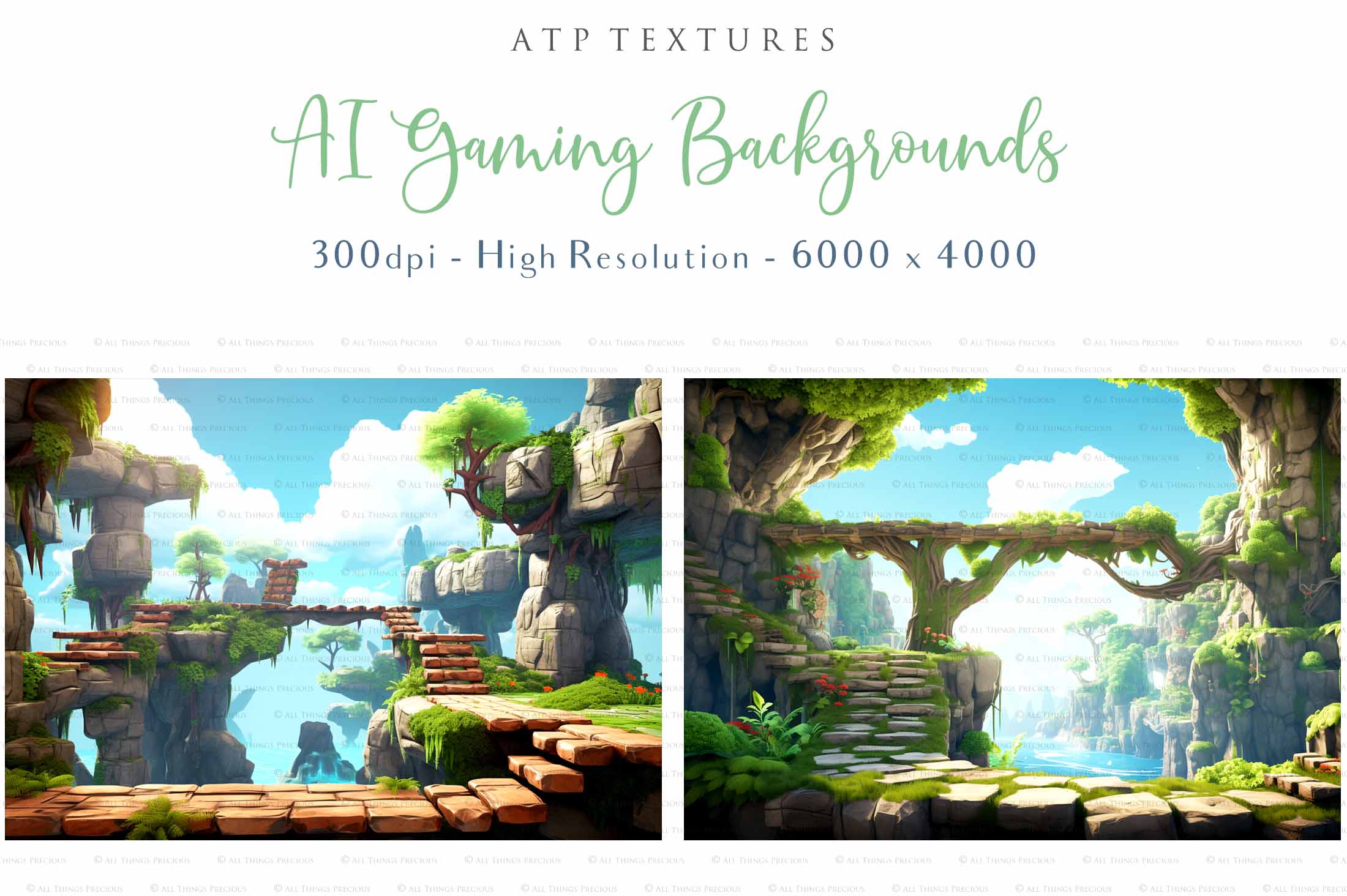 AI digital Background for Scrapbooking, Photographers, Artists and Creatives. Jpeg Gaming Platform Backgrounds. Each file is 300dpi, 4000x6000. In Jpeg format and high resolution.The files average between 7MB to 11MB each.You can print them as a backdrop, digital paper or use as a background for your photography.  ATP Textures