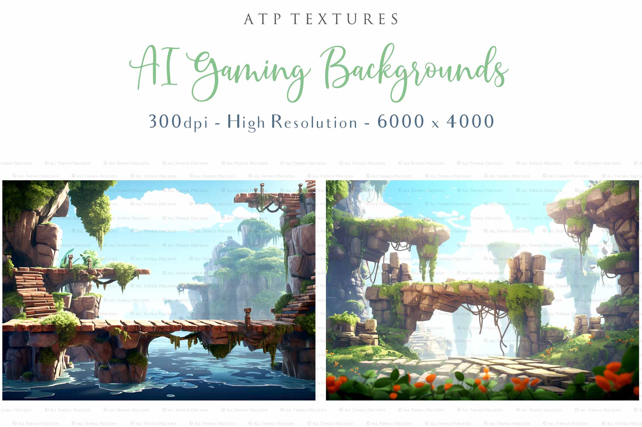 AI digital Background for Scrapbooking, Photographers, Artists and Creatives. Jpeg Gaming Platform Backgrounds. Each file is 300dpi, 4000x6000. In Jpeg format and high resolution.The files average between 7MB to 11MB each.You can print them as a backdrop, digital paper or use as a background for your photography.  ATP Textures