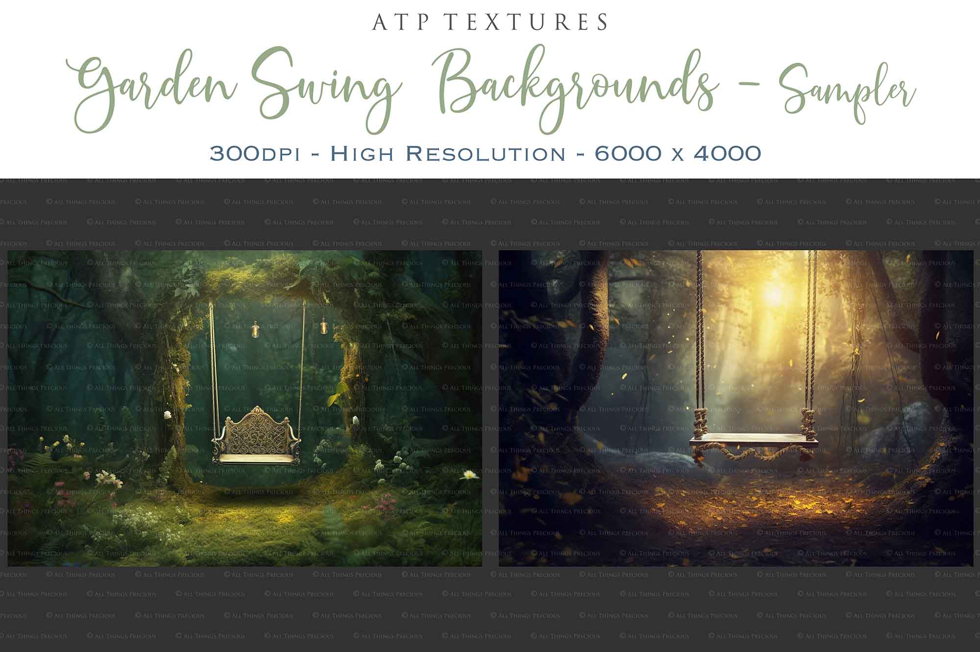 AI Digital - 24 GARDEN SWING BACKGROUNDS - Set 2