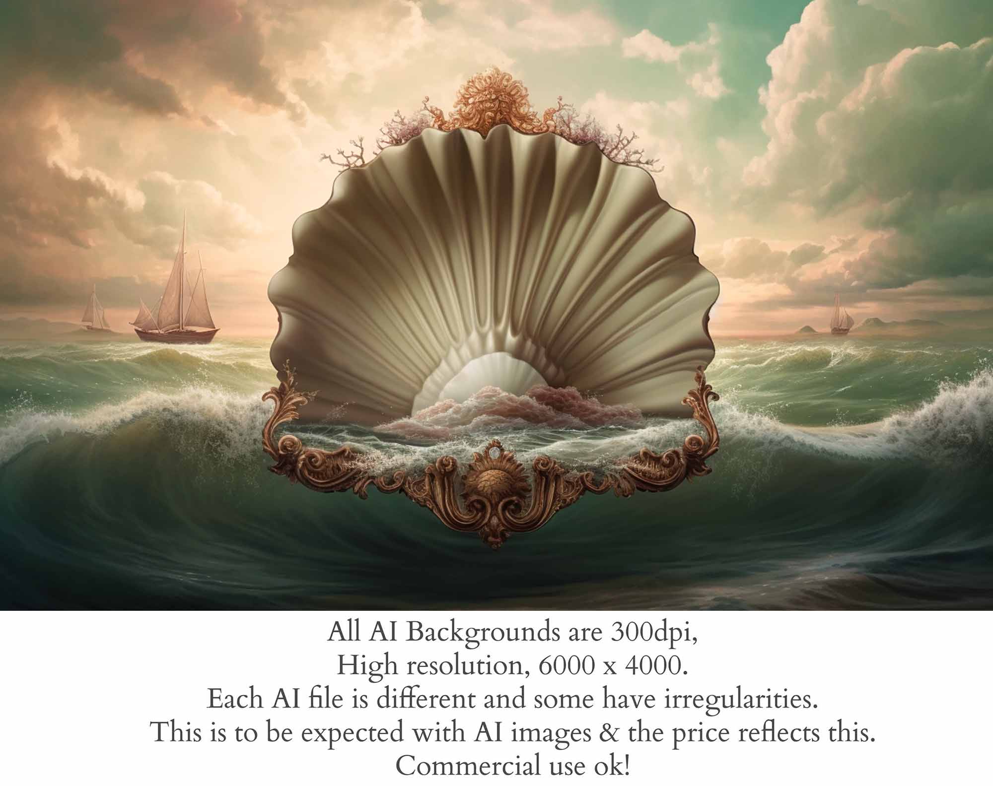 AI Digital - 36 MERMAID COVE BACKGROUNDS