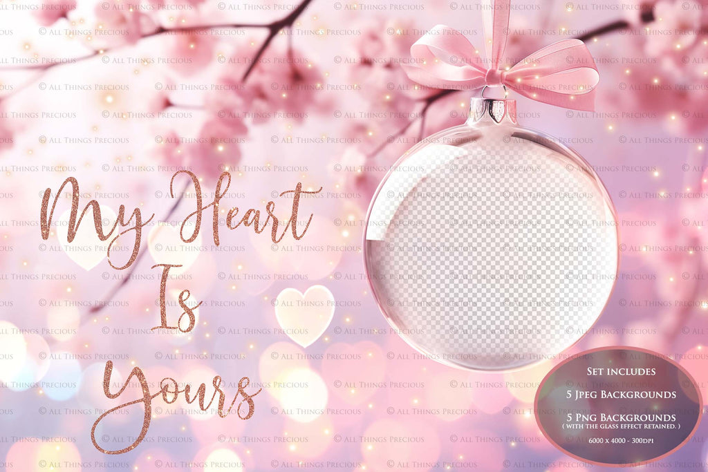 Valentines, Newborn, Wedding Announcement PSD template and Overlays. Digital Background, with Glows and petals. The heart shaped globe is transparent, perfect for you to add your own images and retain the glass globe effect.This file is 6000 x 4000, 300dpi. Photography, Scrapbooking, Png, Jpeg, Psd. ATP Textures.