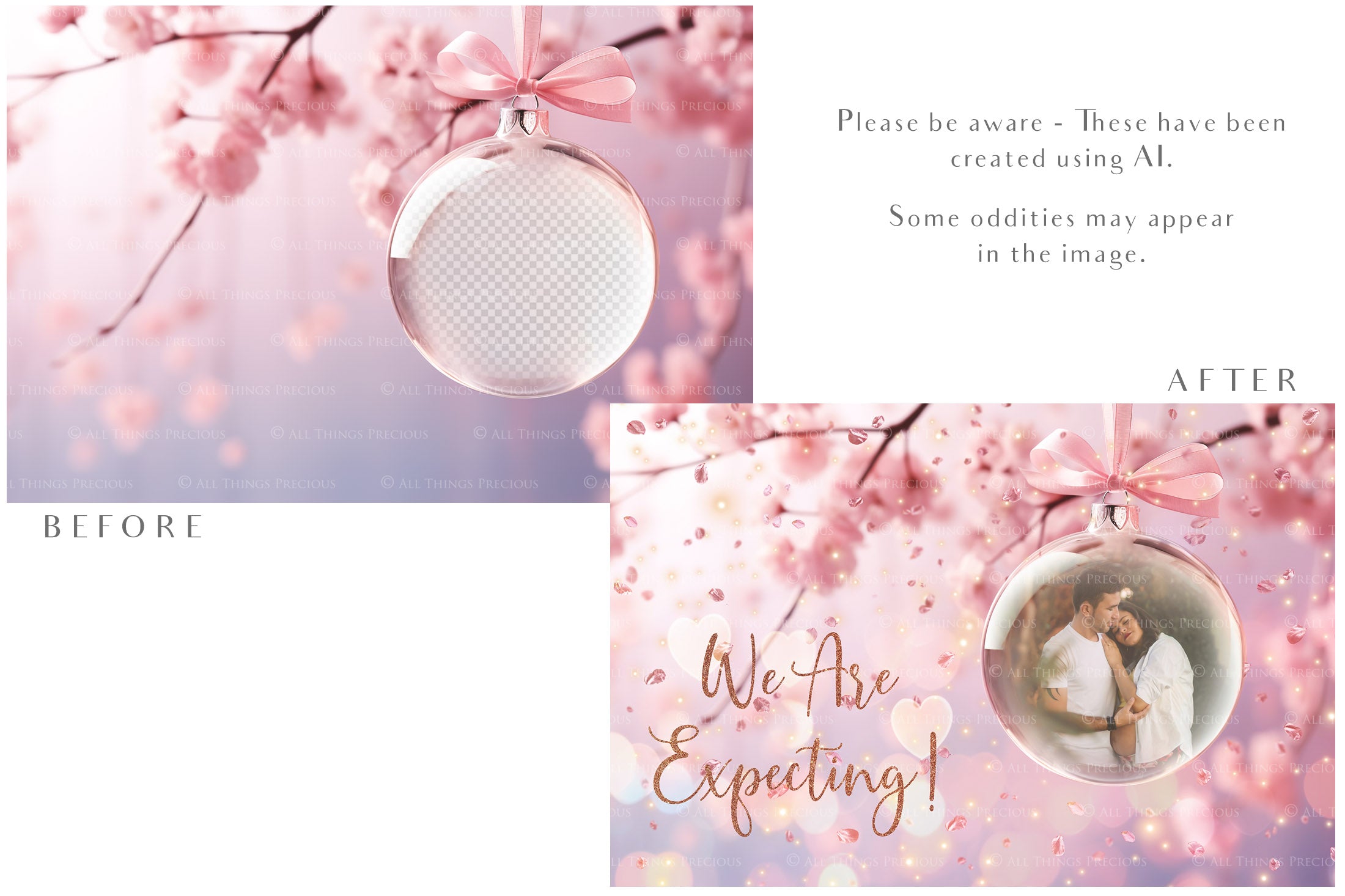 Valentines, Newborn, Wedding Announcement PSD template and Overlays. Digital Background, with Glows and petals. The heart shaped globe is transparent, perfect for you to add your own images and retain the glass globe effect.This file is 6000 x 4000, 300dpi. Photography, Scrapbooking, Png, Jpeg, Psd. ATP Textures.