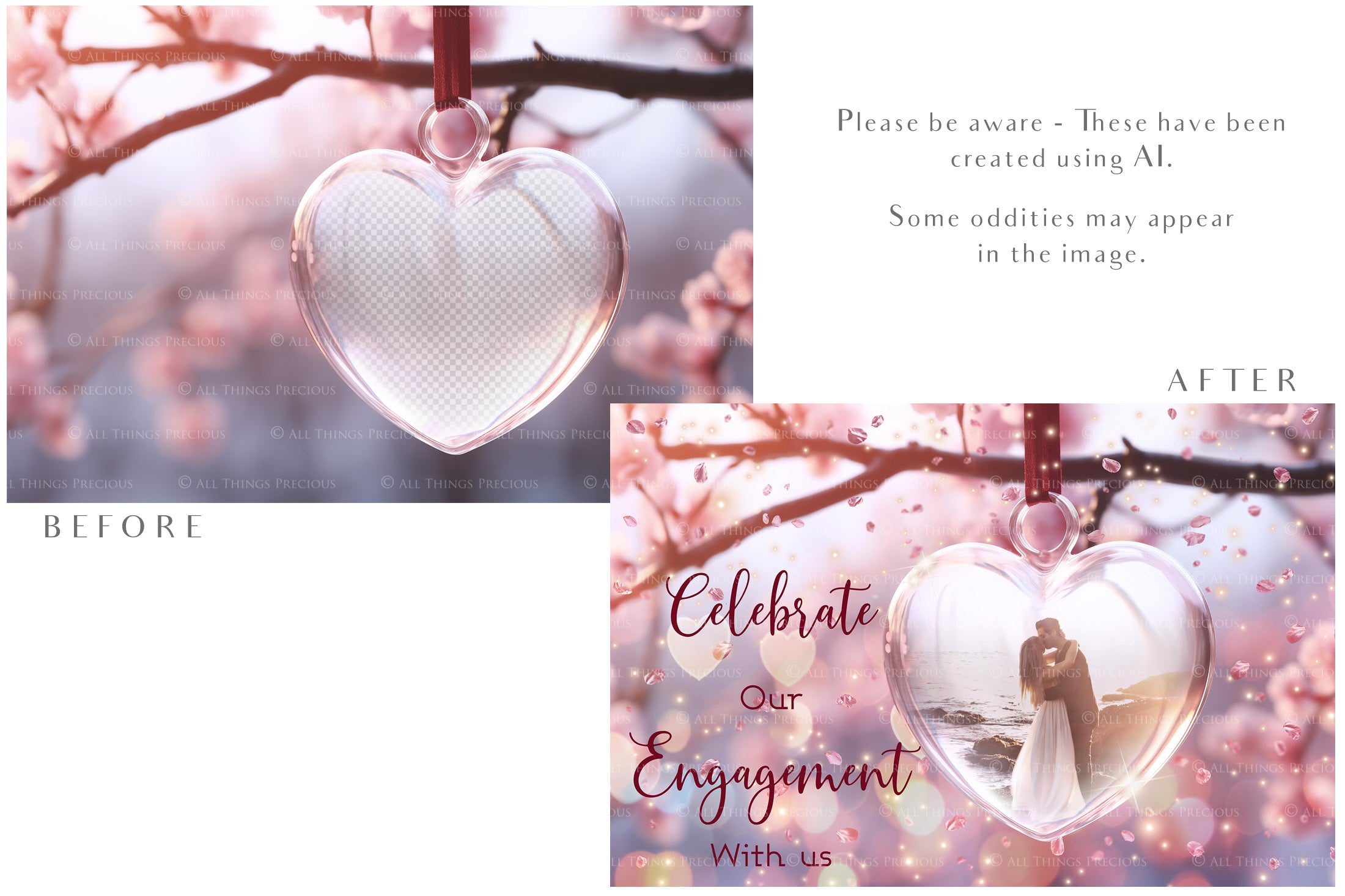 Valentines, Newborn, Wedding Announcement PSD template and Overlays. Digital Background, with Glows and petals. The heart shaped globe is transparent, perfect for you to add your own images and retain the glass globe effect.This file is 6000 x 4000, 300dpi. Photography, Scrapbooking, Png, Jpeg, Psd. ATP Textures.