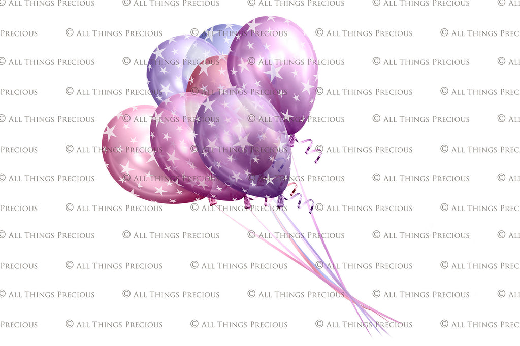 Png graphic assets for photographers. Png Balloon clipart. Transparent overlays for photo editing or scrapbooking. In high resolution.