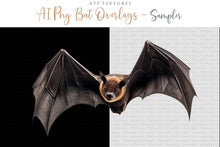 Load image into Gallery viewer, FLYING BAT Clipart Animals - Digital Overlays
