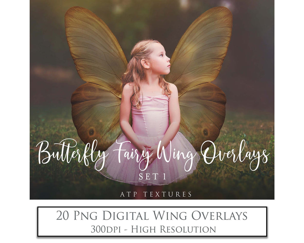 Digital Fairy Wing Overlays clipart. Png transparent see through files for photoshop. Photography editing. High resolution, 300dpi. Printable, Photography Graphic Assets, add on stock resources. Scrapbooking design. Fairy Photographer edit tools. Colourful. ATP Textures. Overlays. Actions, Printable design.