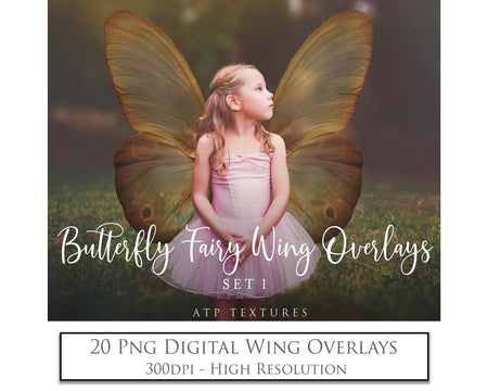 Digital Fairy Wing Overlays clipart. Png transparent see through files for photoshop. Photography editing. High resolution, 300dpi. Printable, Photography Graphic Assets, add on stock resources. Scrapbooking design. Fairy Photographer edit tools. Colourful. ATP Textures. Overlays. Actions, Printable design.