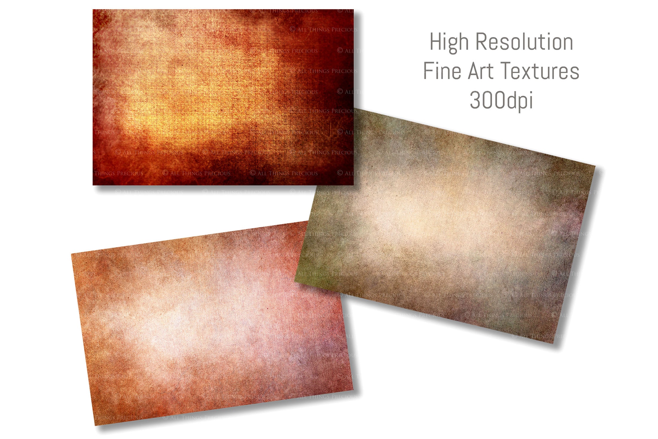 Fine Art Textures for photographers and digital editing. Photo Overlays. Antique, Vintage, Grunge, Light, Dark Variety Bundle.  Textured printable Canvas, Colour, Monochrome, Bundle. High resolution, 300dpi Graphic Assets for photography, digital scrapbooking and design. By ATP Textures