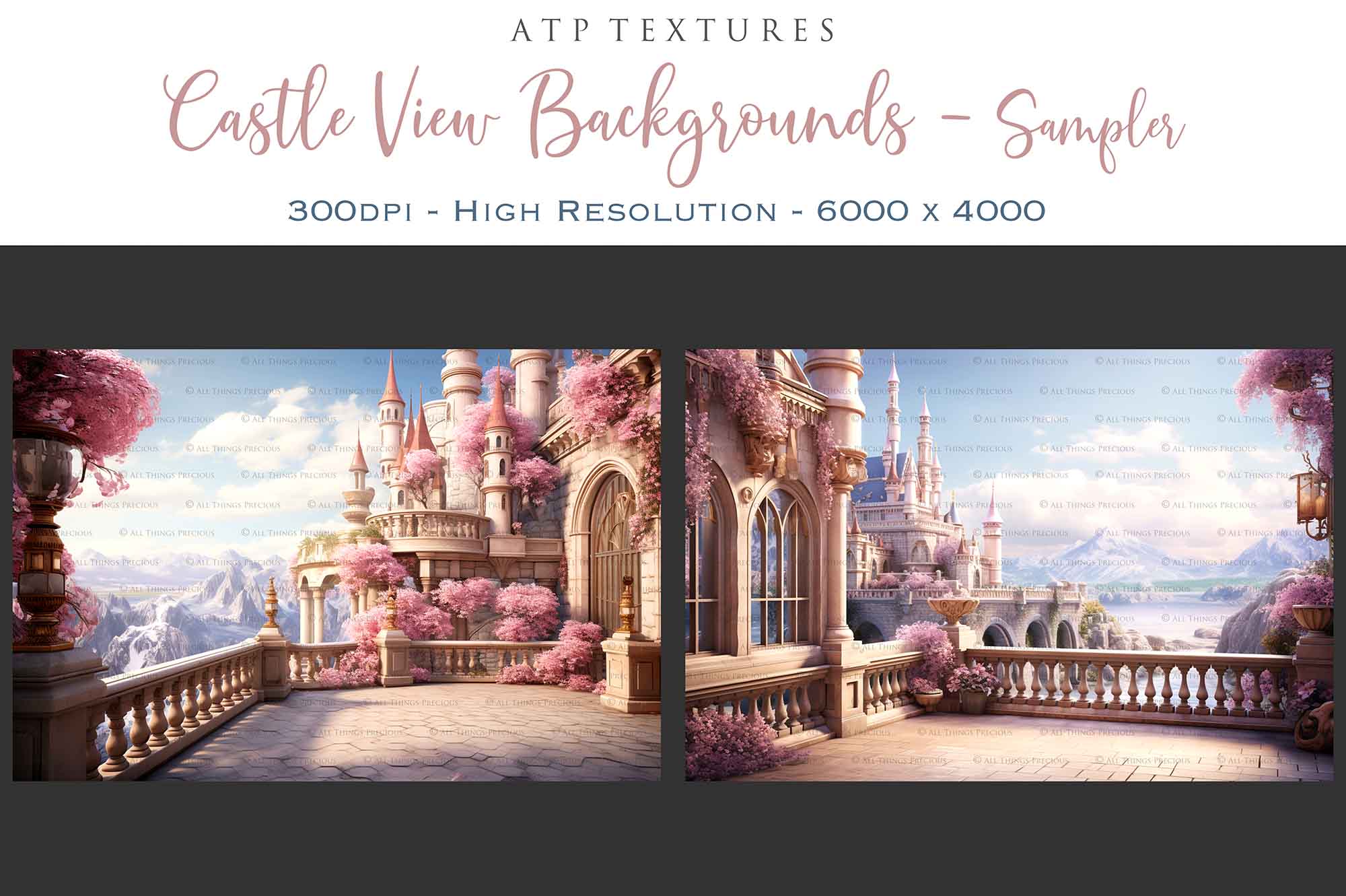 AI Digital - 24 CASTLE VIEW BACKGROUNDS - Set 1