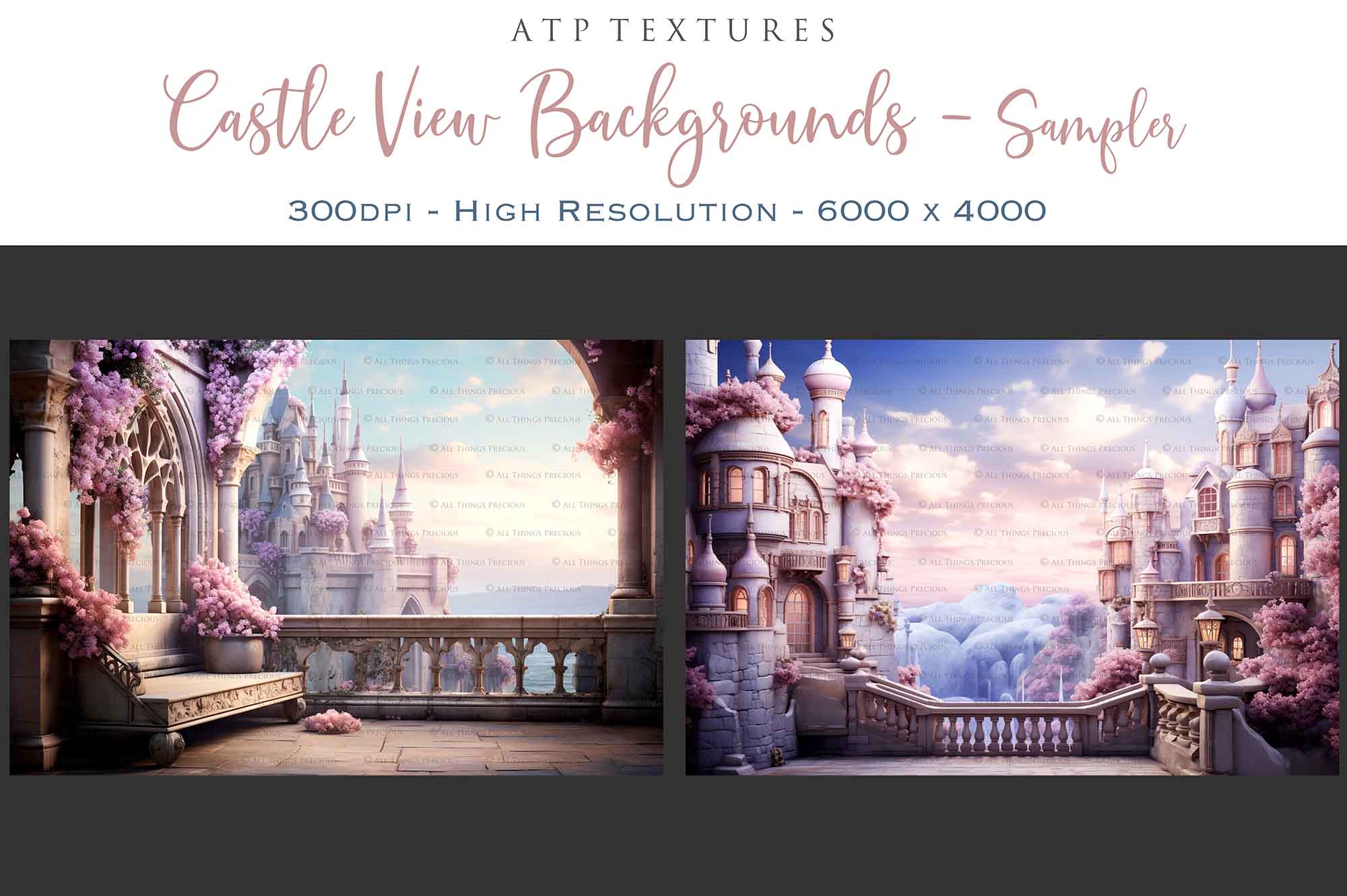 AI Digital - 24 CASTLE VIEW BACKGROUNDS - Set 3