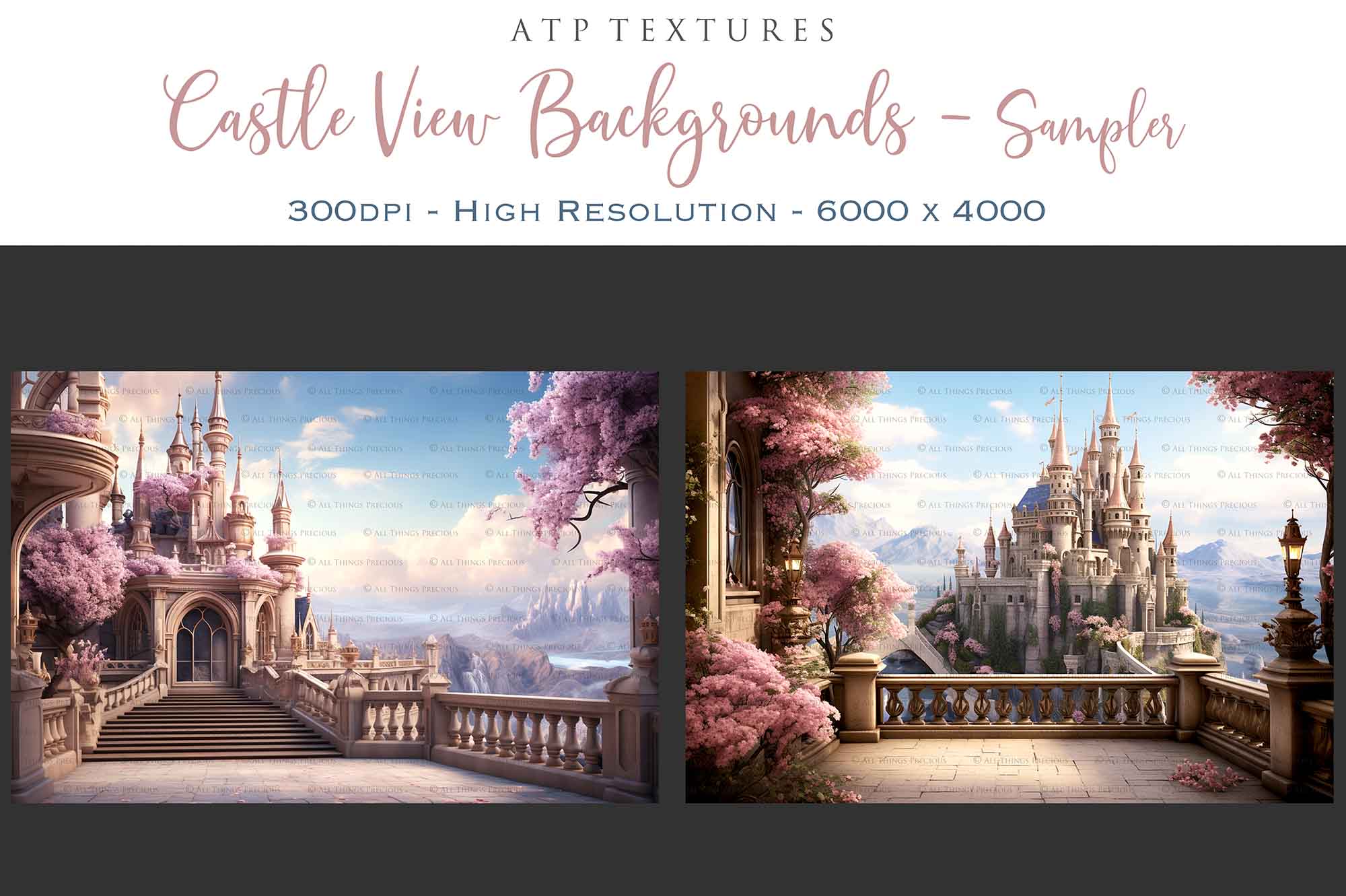 AI Digital - 24 CASTLE VIEW BACKGROUNDS - Set 2