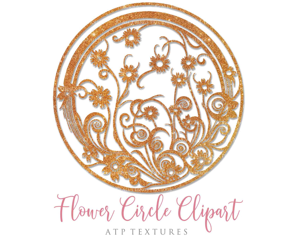 Svg Flower Circle Clipart. Svg, Png Clipart for Cricut or Silhouette Cameo. Sublimation art.  Cut or Print. High resolution files.