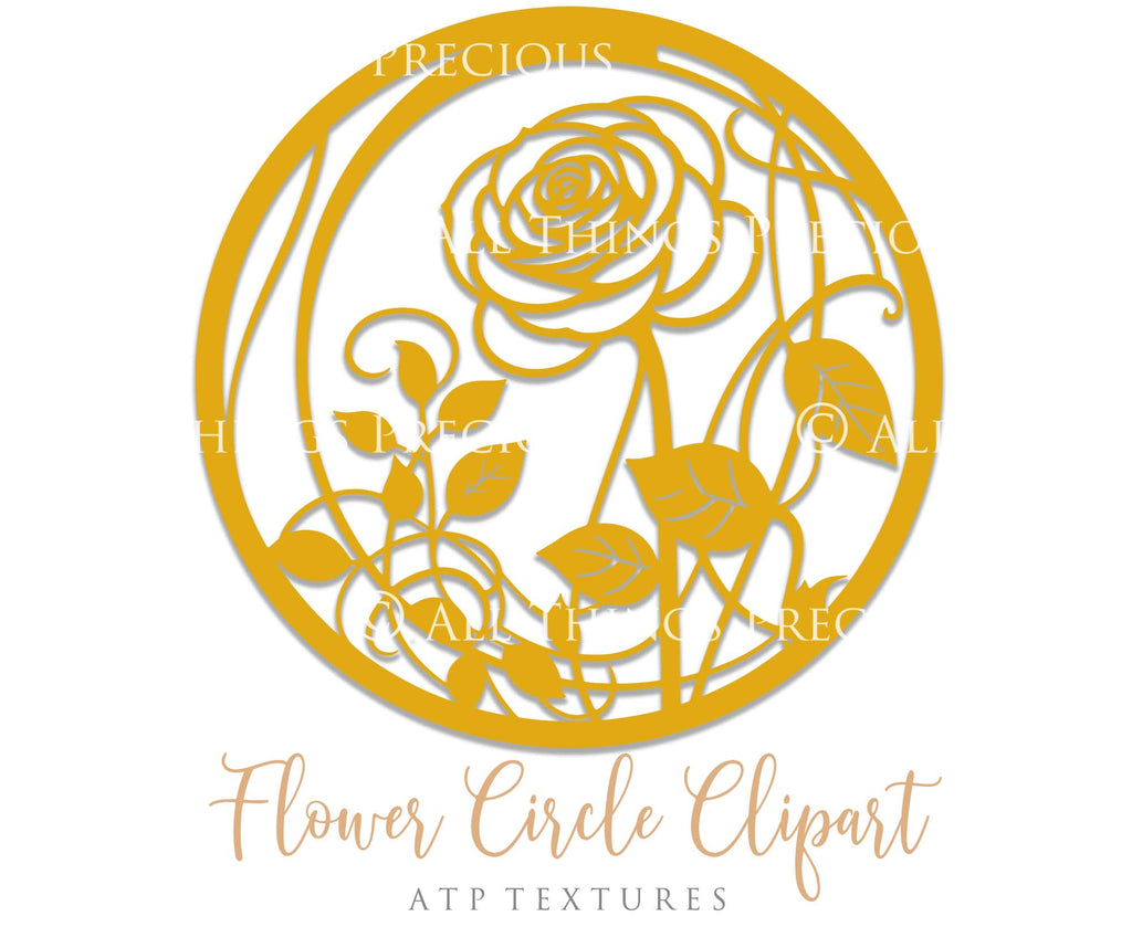 Svg Flower Circle Clipart. Svg, Png Clipart for Cricut or Silhouette Cameo. Sublimation art. High resolution files. Sublimation. Print.