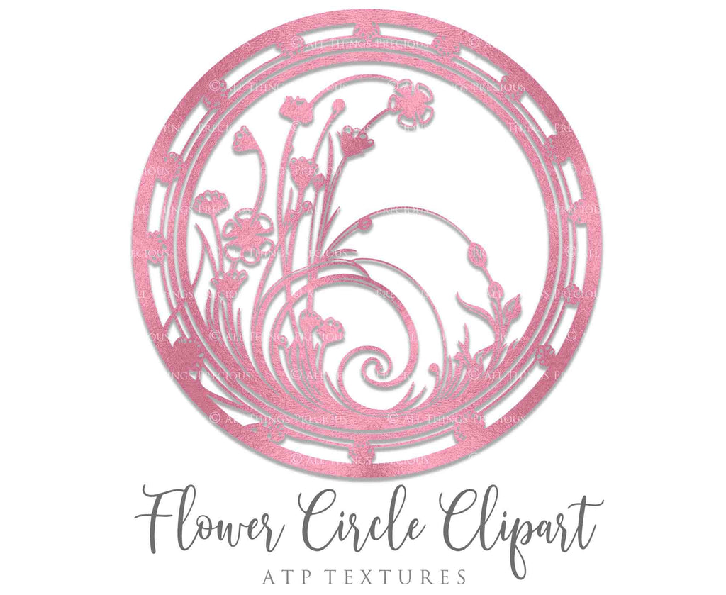 Svg Flower Circle Clipart. Svg, Png Clipart for Cricut or Silhouette Cameo. Sublimation art. High resolution files. Sublimation. Print.