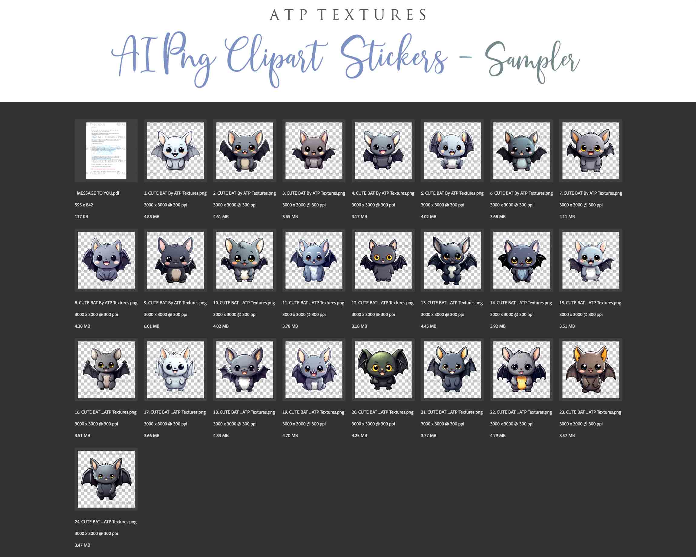 Halloween Day of the dead Cute Bat clipart. Perfect for scrapbooking and print. If you want to print your completed artwork, you can! PNG Transparent files, High resolution, 300dpi. AI Digital Art. - ATP Textures