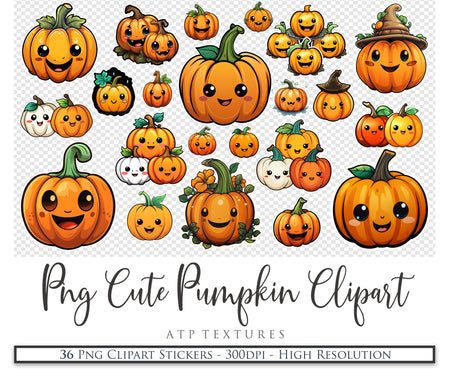 Halloween Day of the dead Pumpkin clipart. Perfect for scrapbooking and print. If you want to print your completed artwork, you can! PNG Transparent files, High resolution, 300dpi. AI Digital Art. - ATP Textures