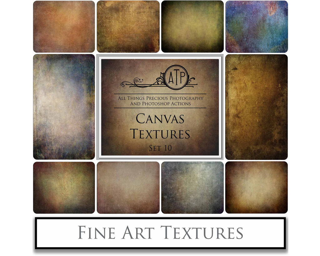 Fine Art Textures for photographers and digital editing. Photo Overlays. Antique, Vintage, Grunge, Light, Dark Variety Bundle.  Textured printable Canvas, Colour, Monochrome, Bundle. High resolution, 300dpi Graphic Assets for photography, digital scrapbooking and design. By ATP Textures