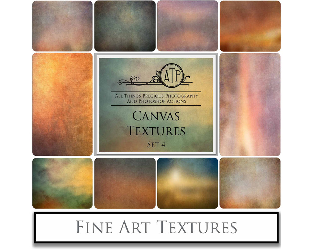 Fine Art Textures for photographers and digital editing. Photo Overlays. Antique, Vintage, Grunge, Light, Dark Variety Bundle.  Textured printable Canvas, Colour, Monochrome, Bundle. High resolution, 300dpi Graphic Assets for photography, digital scrapbooking and design. By ATP Textures