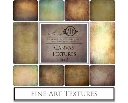 Fine Art Textures for photographers and digital editing. Photo Overlays. Antique, Vintage, Grunge, Light, Dark Variety Bundle.  Textured printable Canvas, Colour, Monochrome, Bundle. High resolution, 300dpi Graphic Assets for photography, digital scrapbooking and design. By ATP Textures