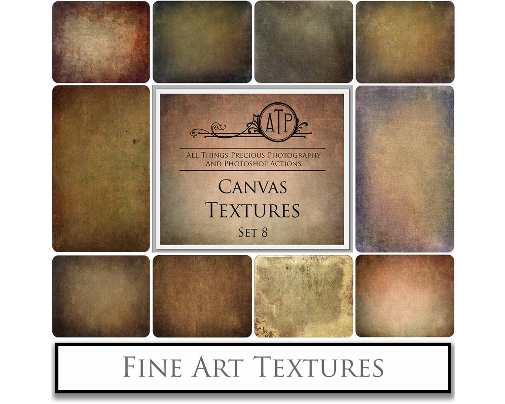 Fine Art Textures for photographers and digital editing. Photo Overlays. Antique, Vintage, Grunge, Light, Dark Variety Bundle.  Textured printable Canvas, Colour, Monochrome, Bundle. High resolution, 300dpi Graphic Assets for photography, digital scrapbooking and design. By ATP Textures