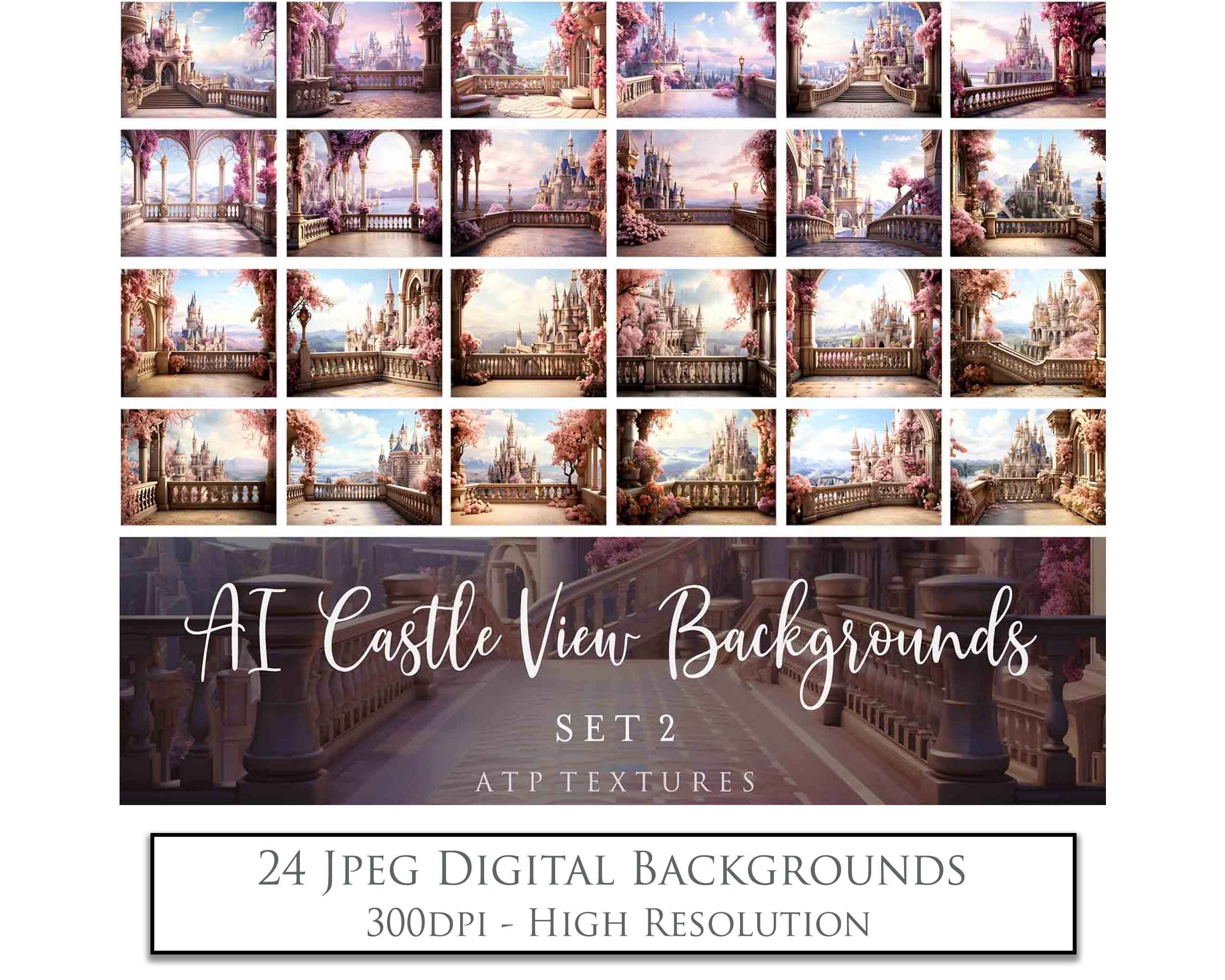 View Background Picture AI Digital - 24 CASTLE VIEW BACKGROUNDS - Set 2