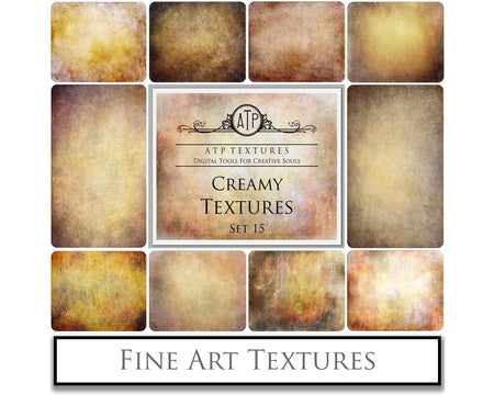 Rich warm and Creamy tinted textures. Fine Art Texture for photographers and digital editing. Photo Overlays. Antique, Vintage, Grunge, Light, Dark Bundle. Textured printable Canvas, Colour, Monochrome, Bundle. High resolution, 300dpi Graphic Assets for photography, digital scrapbooking and design. By ATP Textures