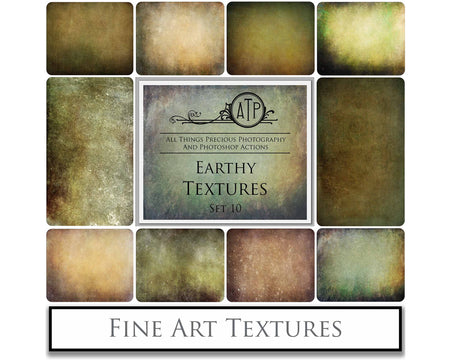 Earth fine art textures. Rich, warm colour tints. Texture for photographers and digital editing. Photo Overlays. Antique, Vintage, Grunge, Light, Dark Bundle. Textured printable Canvas, Colour, Monochrome, Bundle. High resolution, 300dpi Graphic Assets for photography, digital scrapbooking and design. By ATP Textures