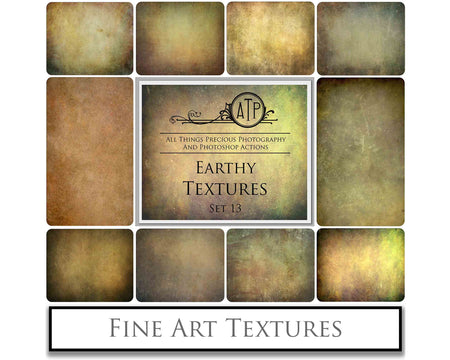 Earth fine art textures. Rich, warm colour tints. Texture for photographers and digital editing. Photo Overlays. Antique, Vintage, Grunge, Light, Dark Bundle. Textured printable Canvas, Colour, Monochrome, Bundle. High resolution, 300dpi Graphic Assets for photography, digital scrapbooking and design. By ATP Textures