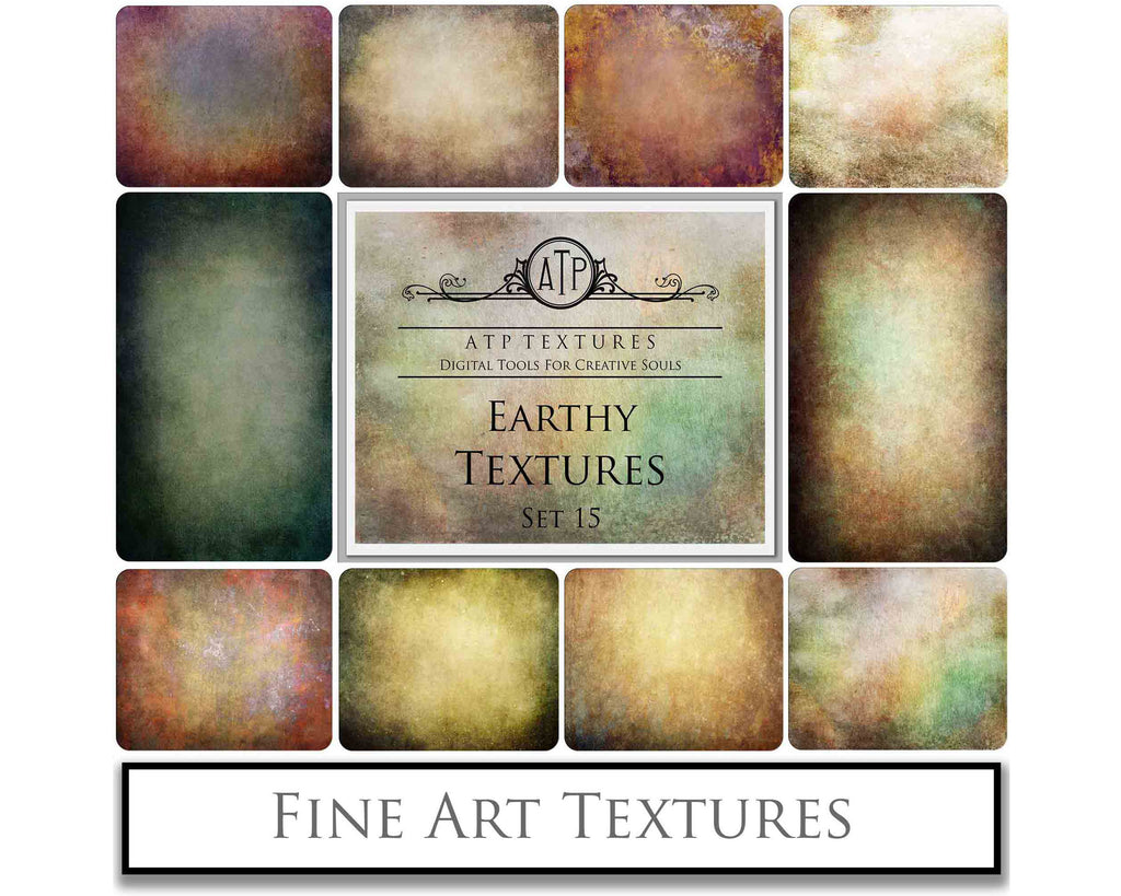 Earth fine art textures. Rich, warm colour tints. Texture for photographers and digital editing. Photo Overlays. Antique, Vintage, Grunge, Light, Dark Bundle. Textured printable Canvas, Colour, Monochrome, Bundle. High resolution, 300dpi Graphic Assets for photography, digital scrapbooking and design. By ATP Textures